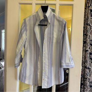 L.L. Bean Women’s Casual Striped Shirt - Size L